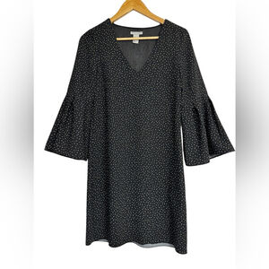 h&m black dragon dress Black Floral Print Mini Dress